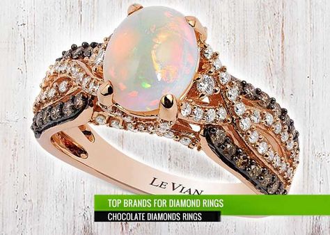 Chocolate Diamond Ring, Levian Jewelry, Chocolate Diamonds, Le Vian, Gorgeous Jewelry, Stunning Jewellery, Dream Jewelry, White Opal, Opal Jewelry