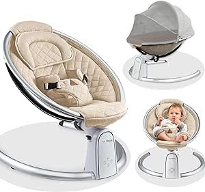 Hot Mom New Cotton Electric Baby Bouncer for Newborn Infant,Bluetooth Swing Enabled Automatic, Rocker Inset Music Speaker, Baby Chair with Seat Angle Adjustment & LED Touch Screen, Sand Baby Rocking Chair, Rocking Cradle, Stroller Reviews, Bumbo, Baby Swing, Baby Rocker, Baby Chair, Baby Cradle, Baby Bouncer