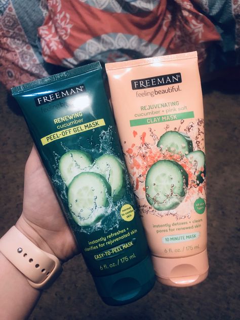 Walmart Face Mask Skin Care, Walmart Face Mask, Summer Face Mask, Skincare Facemasks Cheap, Freeman Mask, Freeman Face Mask, Cucumber Face Mask, Skin Mask, Clear Face