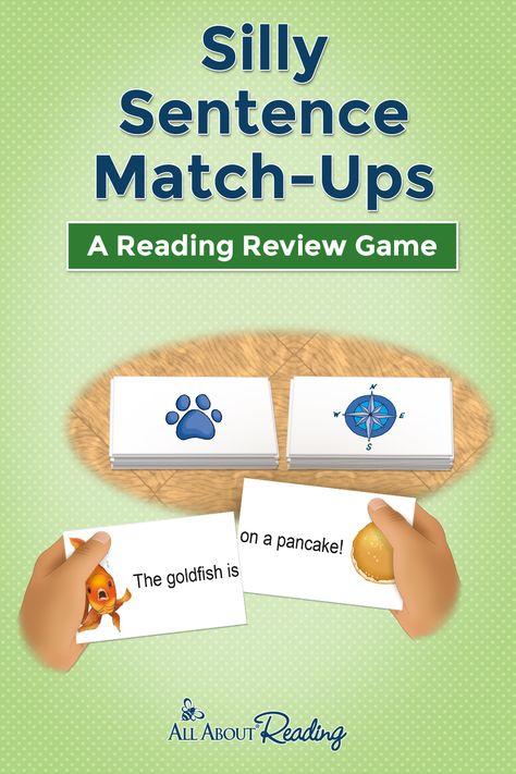 A snake on a pancake? An elephant in a tractor? In this game, your child will make silly sentences about animals in strange places. Get ready for some silly match-ups! Reading Review Games, All About Spelling, Improve Reading Skills, Silly Sentences, Preschool Reading, Reading Review, Sight Word Games, Reading Practice, Review Activities