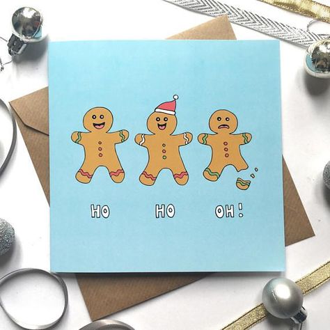 Funny Holiday Photo Cards, Funny Holiday Photos, Christmas Card Puns, Christmas Cards Drawing, Christmas Humor Ecards, Cute Christmas Cards, Gingerbread People, Christmas Puns, Funny Christmas Card