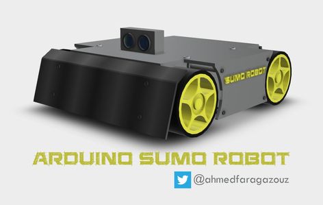 Arduino Sumo Robot : 5 Steps - Instructables Sumo Robot Design, Sumo Robot, Robot Wheels, Build A Robot, Robotics Competition, I Robot, Arduino Projects, Robot Design, Paper Models