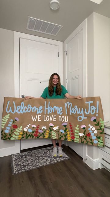 Welcome Home Decorations Ideas Party Diy, Welcome Home Decorations Ideas Party, Welcome Banner Ideas, Cute Welcome Banner, Welcome Home Signs Diy Poster, Welcome Home Banner Diy Free Printable, Welcome Home Cricut Banner, Welcome Home Decor, Welcome Home Party