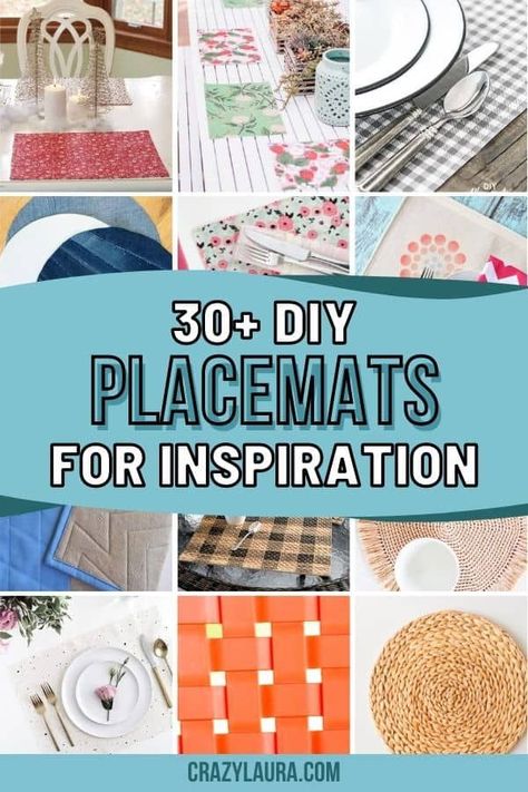 Whether you want to make a no-sew table mat or you're looking for a holiday-themed craft, check out these DIY placemats and ideas for inspo! #diy #diyplacemats #placemats Placemats For Square Plates, Cloth Placemats Diy, Placemats With Cutlery Pocket, Table Mate Ideas, Placemats For Round Tables, Holiday Placemats Diy, Diy Round Placemats Fabric, Quilted Table Mats, No Sew Placemats Diy