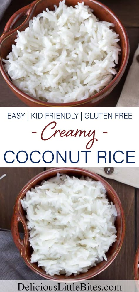 Creamy Coconut Rice, Sweet Fried Plantains, Coconut Rice Recipe, Rice Side Dishes, Gluten Free Rice, Risotto Recipes, Coconut Rice, Eating Recipes, Rice Recipe