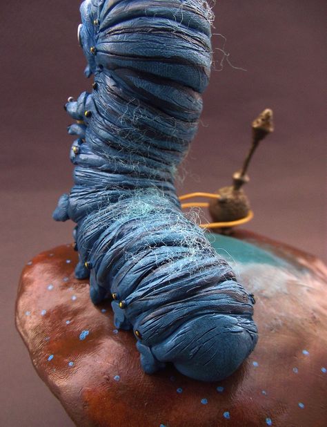 ArtStation - Caterpillar Sculpture Caterpillar Sculpture, Caterpillar Alice In Wonderland, Tim Burton Movie, Paper Mache Crafts, Ap Art, No Doubt, Tim Burton, Acrylic Paints, Caterpillar