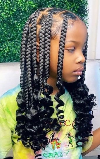 French Braided Hairstyle For Black Girls Hair Styles For Girls Kids Black, Natrual Black Girls Hairstyles Braid, Teenage Black Girls Braided Hairstyles, Hairstyles For Little Black Girls Kids Easy Braids, Hairstyles For Little Black Girls Braids, Cute Hairstyles For Year 7 Old Braids, Hair For Black Girls Kids, 4 Part Braid Hairstyles, Black Girls Hairstyles Little Kids