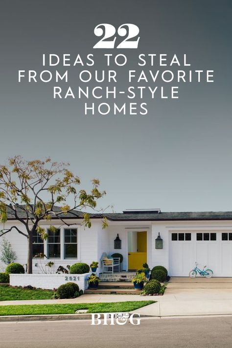 70 Ranch House Exterior, Modernize Ranch House Exterior, Ranch Home Exterior Ideas, Florida Ranch Home Exterior, White Siding Exterior Ranch Style, 50s House Exterior Paint Colors, 1950 Exterior House Colors, Outside House Paint Colors Ideas Ranch, Exterior Home Remodel Ideas