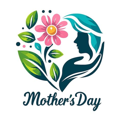 Vector happy mothers day logo vector ill... | Premium Vector #Freepik #vector Mothers Day Logo, Day Logo, Logo Psd, Technology Icon, Card Banner, Poster Invitation, Presentation Template Free, Cartoon Clip Art, Create Image