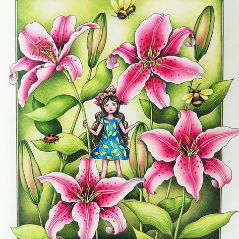 Downloadable Coloring Pages, Relaxing Coloring Pages, Colored Pencil Art Projects, Joanna Basford Coloring, Alice In Wonderland Drawings, Gardens Coloring Book, Colored Pencil Artwork, Adult Colouring Pages, Colour Pencil