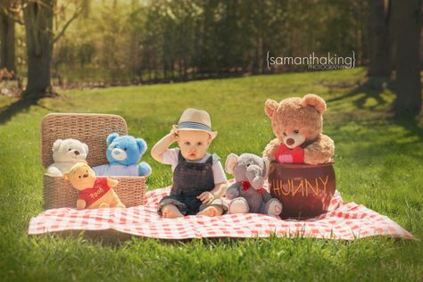 Teddy Bear Picnic Photo Shoot, Baby Picnic Photoshoot, Teddy Bear Picnic Birthday Party, 6 Month Baby Picture Ideas, Samantha King, Teddy Bear Party, Bear Picnic, Picnic Theme, Teddy Bear Birthday