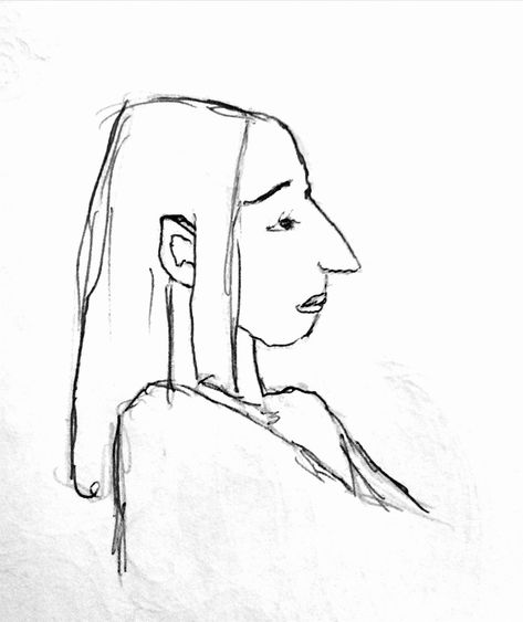 Long Nose Drawing, Big Nose Character Design, Insecure Face Drawing, Big Noses Drawing, Big Nose Drawing, Crooked Nose Drawing, Side Profile Screaming Drawing, Big Nose Sketch, Big Nose Front View Drawing