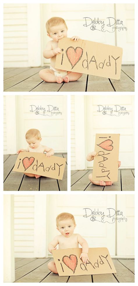 Cute a cute birthday or father's day gift Uppfostra Barn, Happy Home Fairy, Vogue Kids, Baby Fotografie, Father's Day Diy, Foto Baby, Dad Day, Fathers Day Crafts, Trik Fotografi