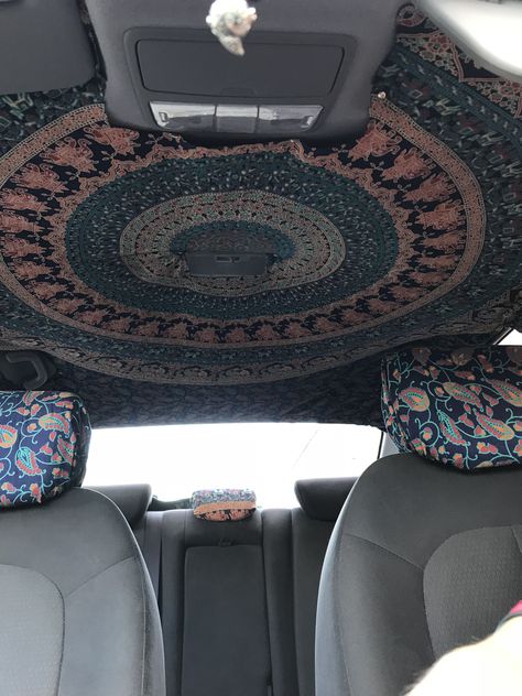 Ceiling Fabric, Car Ceiling, Wall Blanket, Car Interior Diy, Hippie Car, Girly Car Accessories, Inside Car, Car Deco, Combi Volkswagen