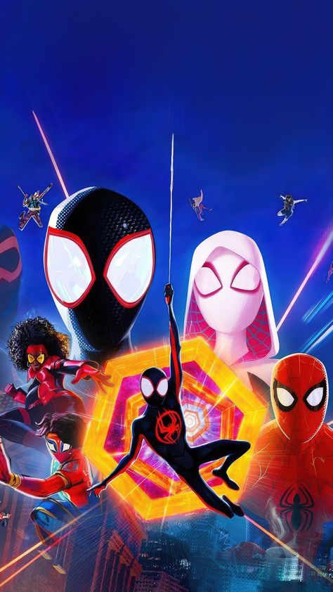 Spiderman Across The Spider Verse Poster, Miles Morales Wallpaper 4k, Spider Man Across The Spider Verse Wallpaper, Across The Spider Verse Wallpaper, Spider Verse Wallpaper, Spiderman Across The Spider Verse, Into The Spiderverse, All Spiderman, Spider Man Across The Spider Verse