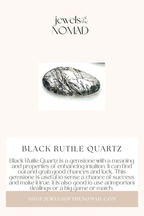 Black Rutile Quartz is a gemstone with a meaning and properties of enhancing intuition. It can find out and grab good chances and luck. This gemstone is useful to sense a chance of success and make it true. It is also good to use at important dealings or a big game or match. Quartz Meaning, Black Rutile Quartz, Black Rutilated Quartz, Black Quartz, Rutile Quartz, Crystal Meanings, Rutilated Quartz, Online Course, Big Game