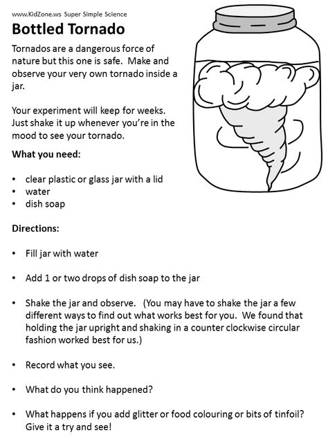 Tornado In A Jar, Tornado In A Bottle, Preschool Weather, Weather Science, Science Experiments For Preschoolers, Kid Experiments, Science Projects For Kids, Science Activities For Kids, Weather Activities