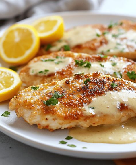 Chicken Francese Recipe - recipesee.com Baked Chicken Francaise Recipe, Chicken Francaise Recipe Easy, Chicken Fricassee Recipe, Chicken French Recipes, Chicken Francaise Recipe, Chicken Francese Recipe, French Chicken Recipes, Chicken Franchise, Lemony Chicken