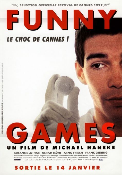 Funny Games 1997, Bingo Movie, Michael Haneke, To The Bone Movie, Indie Movie Posters, Film Distribution, Up Movie, Poster Club, Film Watch