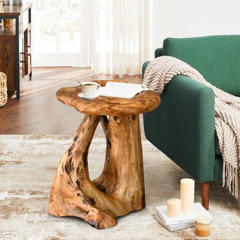 Stump End Table, Stump Side Table, Tree Stump Side Table, Table 19, Natural Tree, Unique Coffee Table, Solid Wood Coffee Table, Wood End Tables, Wood Tree