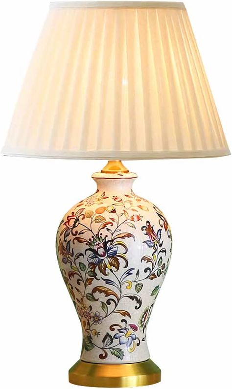 Bedroom Lamps Bedside, Lamps For Bedrooms, Desk Nightstand, Bedside Desk, Classic Table Lamp, Classic Cottage, Nightstand Lamp, Ceramic Table Lamp, House Things