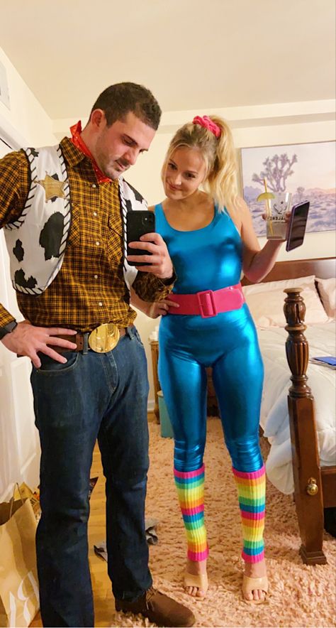 #couplehalloweencostumes #toystory #barbie #woody Toy Story Barbie Costume, Toy Story Barbie, Africa Fashion Woman, 80’s Toys, Costumes For Couples, Best Couples Costumes, Red Suspenders, Disney 2024, Barbie Costume