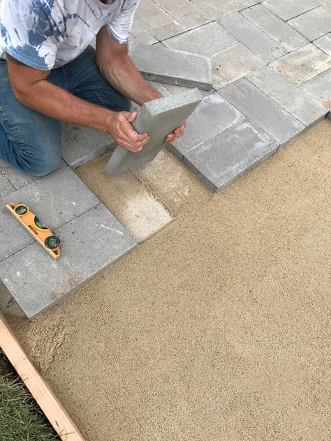 Paver Patio Installation, Cement Pavers, Garden Patios, Diy Patio Pavers, Garden Pavers, Patio Installation, Patio Plans, Room For Tuesday, Diy Garden Patio