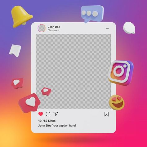 Social Media Frame Design, Instagram Post Mockup, Post Instagram Design, Social Media Frame, Instagram Mockup, Facebook Frame, Social Media Mockup, Instagram Photo Frame, Post Insta