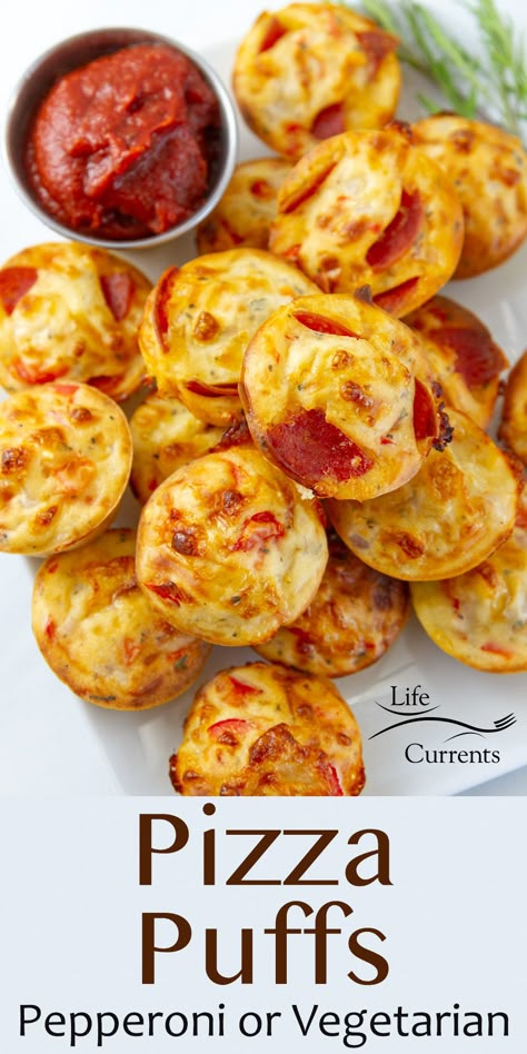 Mini Pizza Bites Muffin Tins, Mini Pizzas Recipe, Puff Pastry Pizza Bites, Pizza Snack Ideas, Pizza Night Appetizers, Pizza Bites With Biscuits, Pizza Appetizers Easy, Freezer Appetizers, Quick Finger Foods For Party