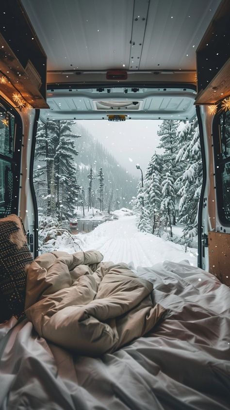 Van life in the winter- CANT WAIT! #vanlife #winterwonderland #lifeinavan Van Life Aesthetic, Vans Aesthetic, Winter Mood, Van Home, Travel Van, Sprinter Van, Camper Van, Cant Wait, Van Life