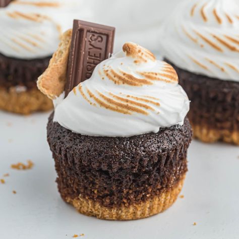 Cupcake Recipes Smores, S’more’s Cupcakes, S’mores Muffins, S’mores Cupcakes Recipe, S’mores Cupcakes Easy, S’mores Cupcake Recipes, S’more Cupcake Recipe, Campfire S’mores Cupcakes, S’more Cupcakes