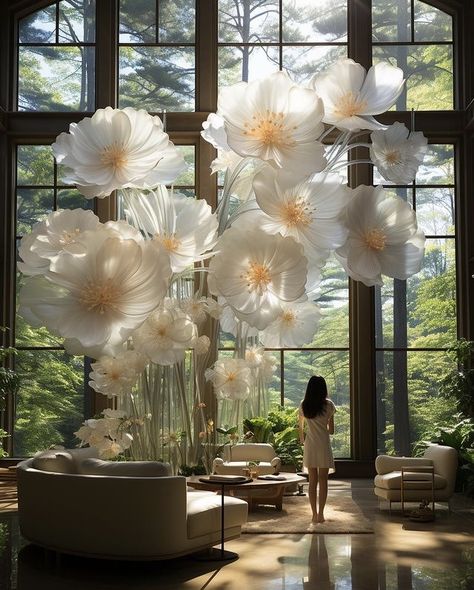 Giant Flowers Diy, Special Events Decor, Wedding Design Decoration, Giant Flowers, Giant Paper Flowers, Backdrop Design, Floral Theme, Cute Room Decor, Big Flowers