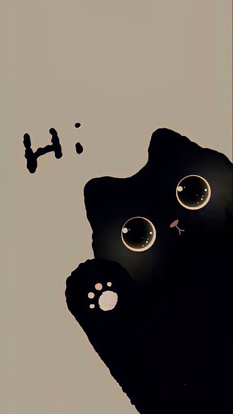 Wallpaper Gatos, Cat Phone Wallpaper, Black Cat Aesthetic, Vintage Flowers Wallpaper, Image Chat, Drawing Wallpaper, Cute Cat Wallpaper, Pretty Wallpapers Backgrounds, Cat Wallpaper