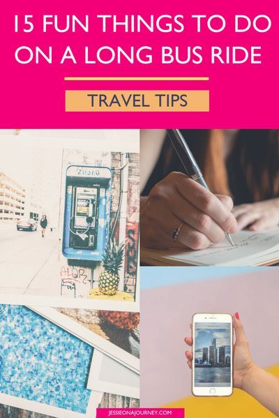 Looking for long bus ride essentials and ideas for staying productive? Check out my top 15 suggestions for things to do on a long bus ride, train journey or flight to keep boredom at bay. // #LongBusRide #TrainJourney #TravelTips #LongFlightTips #BusTrave Bus Ride Essentials, Staying Productive, Travel Wisdom, Destination Ideas, Itinerary Planning, Travel Safety, Bus Travel, Bus Ride, Train Journey