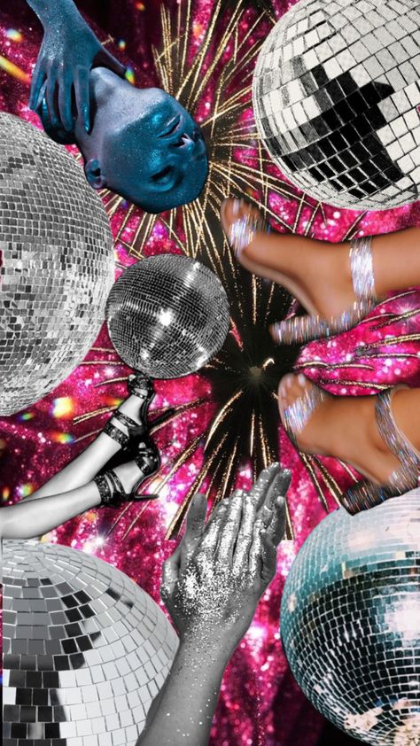 Glitter, party, high heels, fireworks, disco ball, aesthetic, silver, pink, gold Disco Ball Aesthetic, Ball Aesthetic, Party High Heels, Glitter Party, Aesthetic Collage, Disco Ball, Pink Gold, Fireworks, High Heels