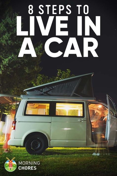 How to Live in Your Car to Save Money: 8 Easy Steps to Get Started via @morningchores Live In Your Car, Car Camping Organization, Living In Car, Camping Safety, Rv Camping Tips, Camping Organization, Bus Life, Camping Guide, Truck Camping