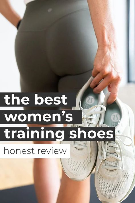 lululemon's highly anticipated TRAINING SHOES FOR WOMEN are now available. Are they worth it for cross-training? Full review + try-on guide. PLUS a guide for things to consider when it comes to purchasing cross training shoes! Whether you're working out at home or in a gym, these are things to consider before buying. Best Weightlifting Shoes For Women, Training Shoes For Women Gym, Best Training Shoes Woman, Gym Shoes Women, Weight Training Shoes, Gym Shoes For Women, Lululemon Shoes, Training Shoes For Women, Best Workout Shoes