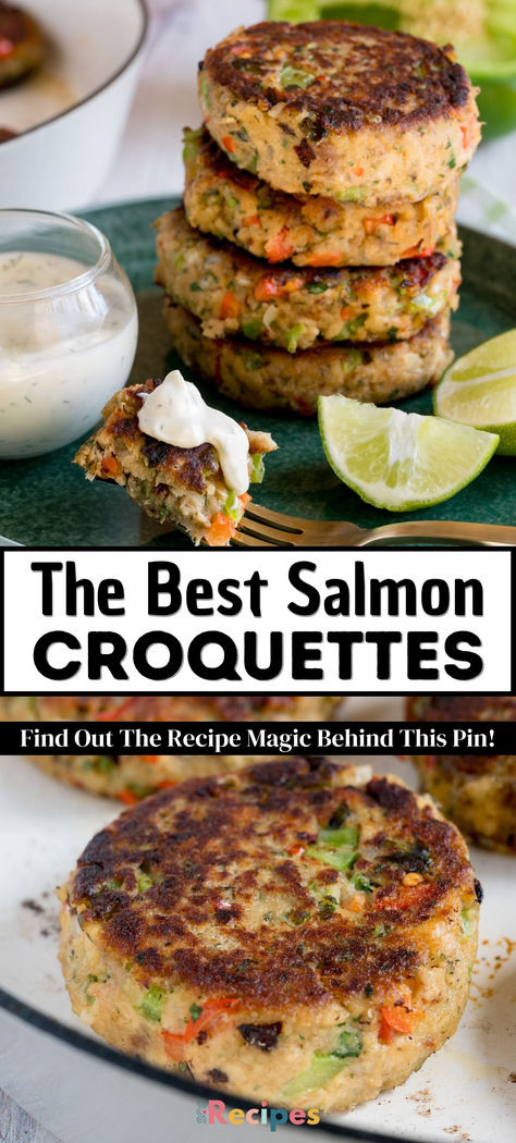 We all know salmon is rich in healthy omega acids, but salmon filets are expensive! These Salmon Croquettes are budget-friendly and just as healthy. French Salmon Recipes, Salmon And Eggs Breakfast, Salmon Croquettes Recipe Southern, Salmon Cakes With Fresh Salmon, Salmon Balls, Board Appetizers, Salmon Croquettes Recipe, Salmon Breakfast, Salmon Filets