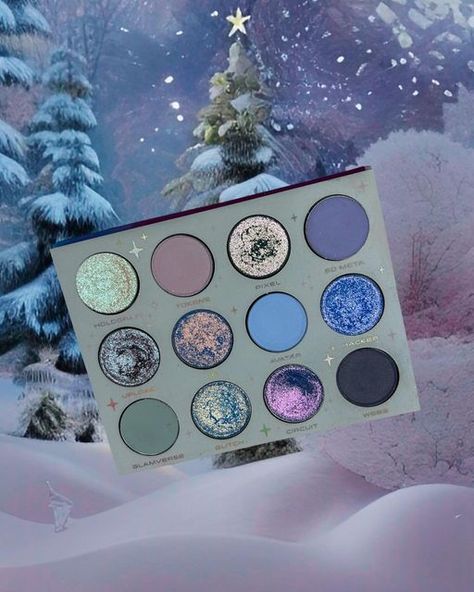 Pretty Cosmetics, Cool Toned Eyeshadow Palette, Ice Makeup, Winter Eye Makeup, Pastel Eyeshadow Palette, Makeup Pallettes, Winter Eyeshadow, Custom Eyeshadow Palette, Pastel Winter