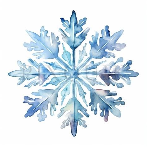 Watercolor Snowflake, Snowflake Clipart, Snowflake Images, Snowflakes Art, Snowflake Sticker, Simple Snowflake, Winter Clipart, Santa Decorations, Winter Snowflakes