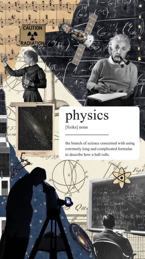 #physics #vintage #wallpaper #vintage #vibes #books #engineering #mariecurie #alberteinstein #radioactivity #astrophysics #astronomy #math #music #space Music Space, Branches Of Science, Star Wars Background, Career Vision Board, Physics And Mathematics, Marie Curie, E Mc2, Graphic Design Lessons, Study Motivation Inspiration