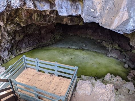 Ice Cave and Bandera Volcano – Grants, New Mexico - Atlas Obscura New Mexico Desert, Mexico Desert, Lava Tubes, Ice Cave, Atlas Obscura, Volcanic Rock, Garden Bridge, Volcano, New Mexico