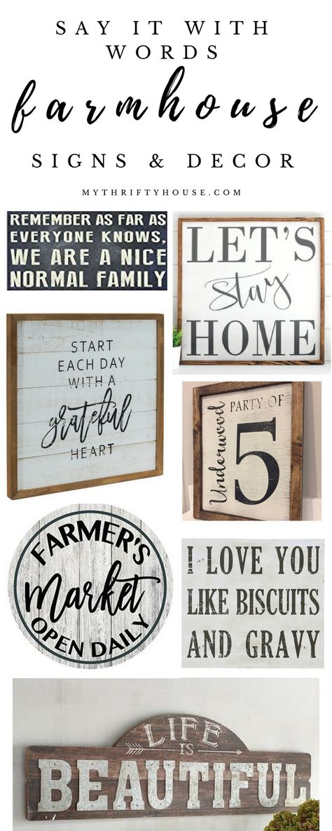 Say it with words with farmhouse signs and decor Kitchen Sign Diy, Farmhouse Signs Diy, Farmhouse Kitchen Signs, Farmhouse Living Room Furniture, Rustic Farmhouse Living Room, Signs Diy, Interior Minimalista, Word Signs, Home Decor Signs