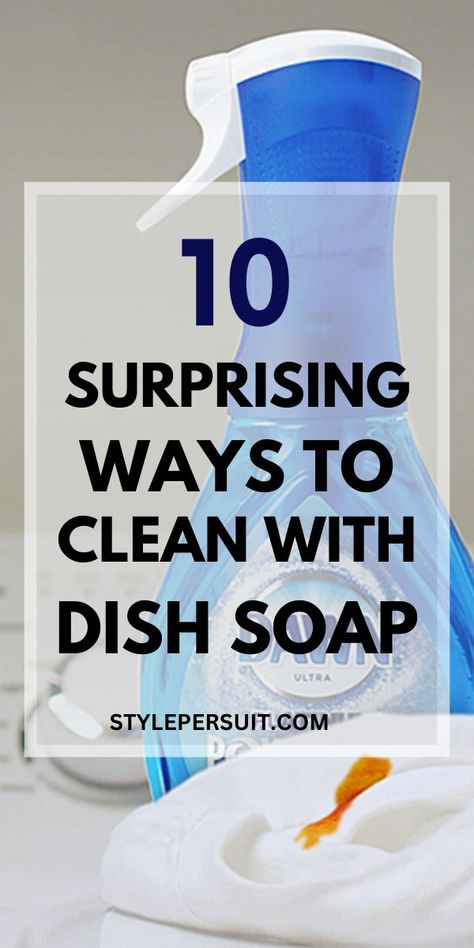 A bottle of Dawn dish soap surrounded by homemade cleaning supplies, showcasing its versatility for cleaning solutions, bathroom hacks, and laundry stain removal. Dawn Dish Soap Uses, Cleaning Hacks Bathroom, Deep Cleaning Hacks, Homemade Cleaning Supplies, Laundry Stains, Diy Cleaning Solution, Homemade Cleaning Solutions, Homemade Cleaning, Dawn Dish Soap