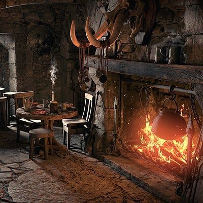 Castle Core, Fantasy Inn, Hobbit Style, Medieval Bedroom, Rh Dorm, Red Crow, Basement Designs, Casa Hobbit, Medieval Aesthetic