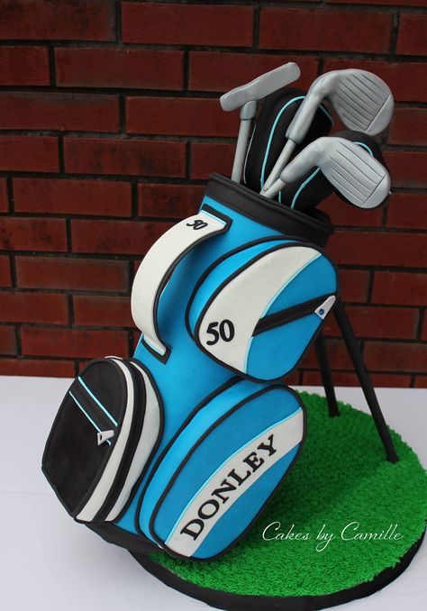 Cake Landscape, Golf Bag Cake, Golfer Cake, Golf Ball Cake, Golf Themed Cakes, Men Cakes, Sports Cake, Golf Birthday Cakes, Ladybug Cakes