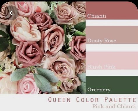 Chianti Flower Bouquet, Canyon Rose Wedding Color Scheme, August Wedding Ideas Color Palettes, Chianti Wedding Color Scheme, Wedding Pink Color Schemes, Wedding Color Palette Pink, Pink Wedding Color Palette, Blush Pink Color Palette, Chianti Wedding