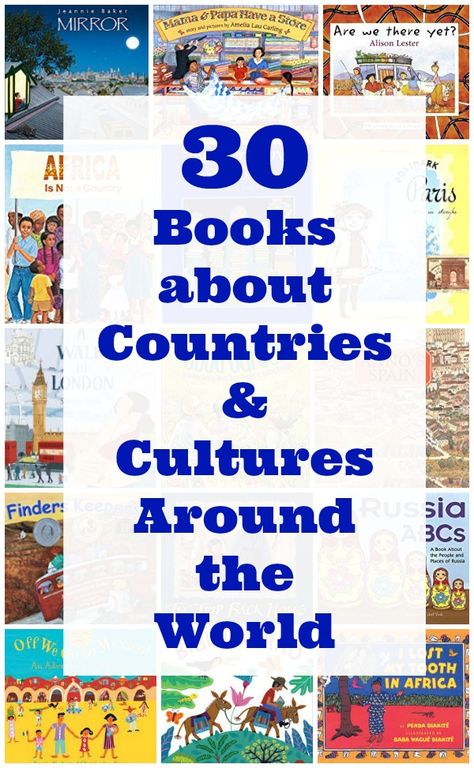 Books Around The World, Kindergarten Travel Activities, Exploring Countries And Cultures Mfw, Themed Bookshelves, Reading Around The World, Multicultural Crafts, Kids Picture Books, Multicultural Activities, Easy Chapter Books