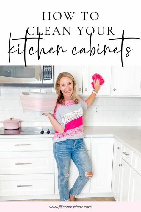 How to Clean Your Kitchen Cabinets without Harsh Chemicals Wood Cabinet Cleaner, How To Clean Kitchen Cabinets, Clean Cabinets, Cabnits Kitchen, Deep Clean Kitchen, How To Clean Kitchen, Kitchen Cleaning Tips, Cabinet Cleaner, Kraftmaid Kitchens