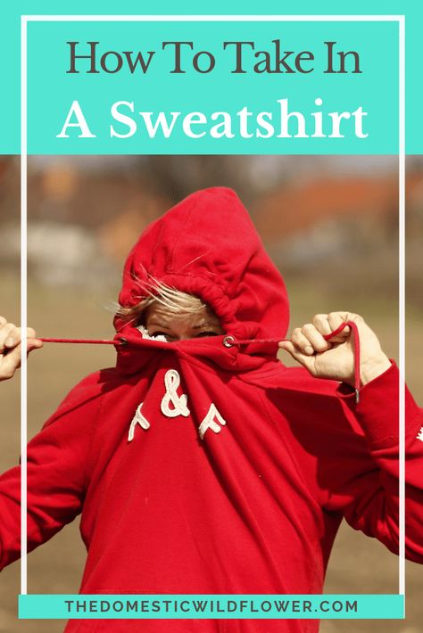 Make Sweatshirt Smaller, How To Make A Hoodie Smaller, How To Make A Sweatshirt Smaller, Coffee Advertisement, Shower Cleaning, Shirt Makeover, Clothing Alterations, Sweatshirt Makeover, Old Sweatshirt